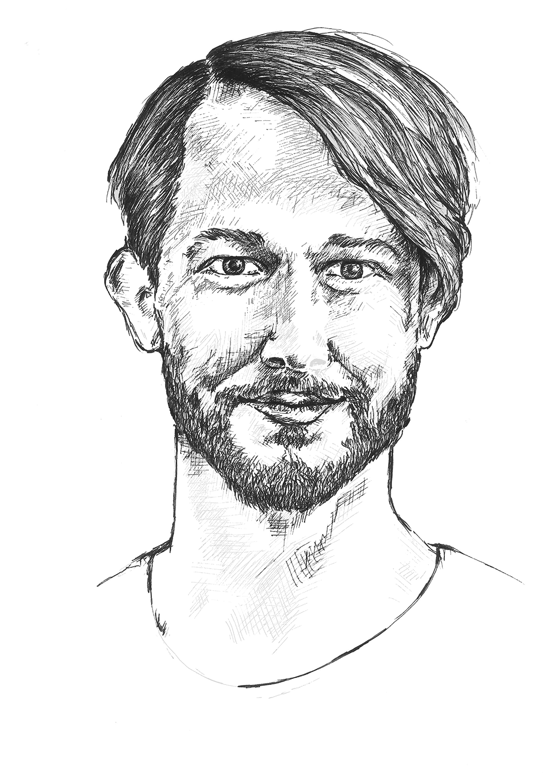 Sander Bakkes, drawing by Gitte van Helden